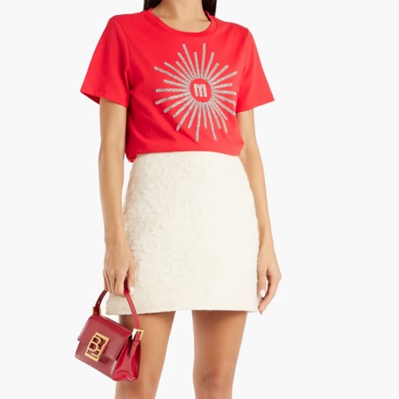 NWT MAJE embellished cotton T-shirt - Picture 2 of 6